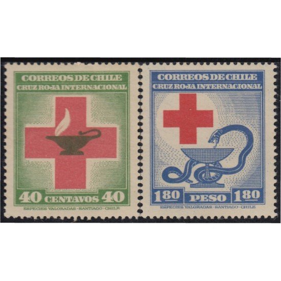 Chile 210/11 1944/45 80º Aniversario de la Cruz Roja MH Chile 210/11 1944/45 80º Aniversario de la Cruz Roja MH