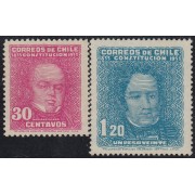 Chile 153/54 1934 Centenario de la Constitución MH