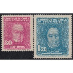 Chile 153/54 1934 Centenario de la Constitución MH Chile 153/54 1934 Centenario de la Constitución MH
