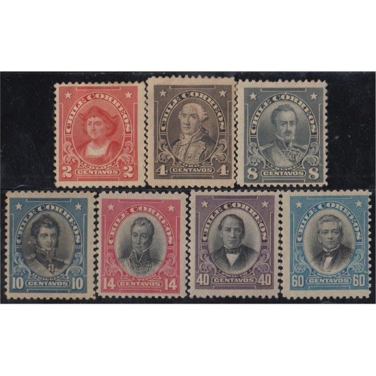 Chile 101/07 1912/15 Personajes históricos MH Chile 101/07 1912/15 Personajes históricos MH