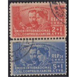 Cuba 255/56 1938 40º Aniversario del desarrollo de la radio Pierre y Marie Curie usados Cuba 255/56 1938 40º Aniversario del desarrollo de la radio Pierre y Marie Curie usados