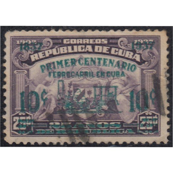 Cuba 254 1937 Centenario del Ferrocarril usados Cuba 254 1937 Centenario del Ferrocarril usados