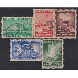 Cuba 231/35 1936 Centenario del nacimiento del Gral Máximo Gómez usados Cuba 231/35 1936 Centenario del nacimiento del Gral Máximo Gómez usados