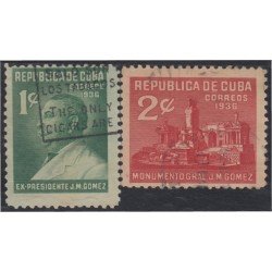 Cuba 229/30 1936 Monumento al presidente José Miguel Gómez usados Cuba 229/30 1936 Monumento al presidente José Miguel Gómez usados