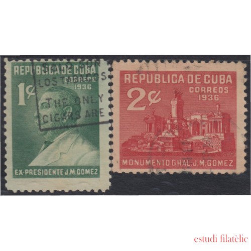 Cuba 229/30 1936 Monumento al presidente José Miguel Gómez usados