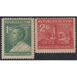 Cuba 229/30 1936 Monumento al presidente José Miguel Gómez MNH Cuba 229/30 1936 Monumento al presidente José Miguel Gómez MNH