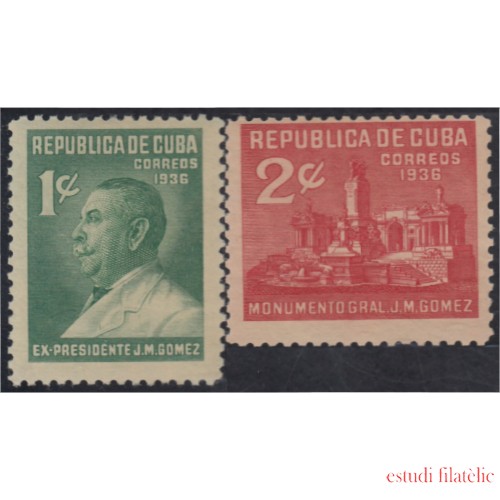 Cuba 229/30 1936 Monumento al presidente José Miguel Gómez MNH