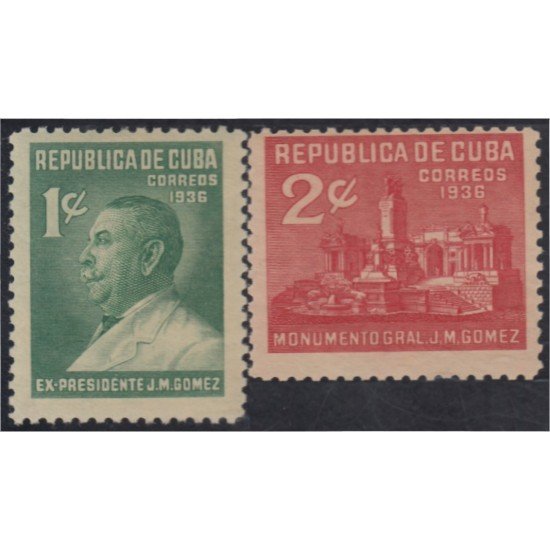 Cuba 229/30 1936 Monumento al presidente José Miguel Gómez MNH Cuba 229/30 1936 Monumento al presidente José Miguel Gómez MNH