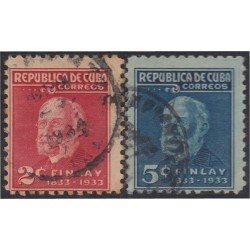 Cuba 219/20 1934 Centenario del nacimiento de Carlos J. Finlay usados Cuba 219/20 1934 Centenario del nacimiento de Carlos J. Finlay usados