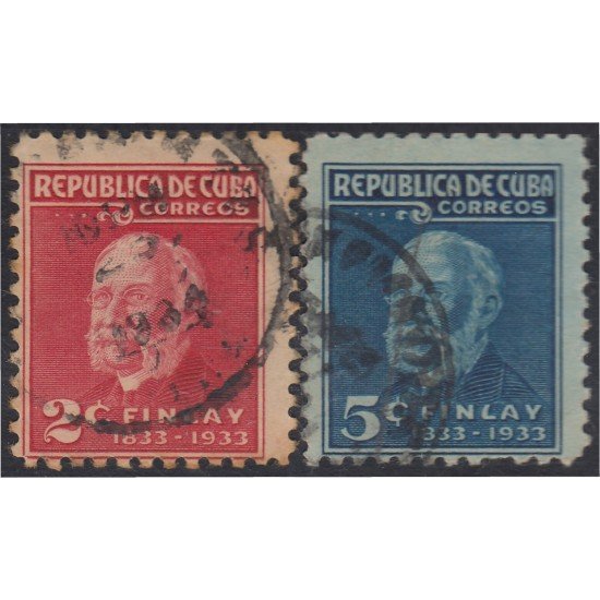 Cuba 219/20 1934 Centenario del nacimiento de Carlos J. Finlay usados Cuba 219/20 1934 Centenario del nacimiento de Carlos J. Finlay usados