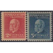 Cuba 219/20 1934 Centenario del nacimiento de Carlos J. Finlay MH