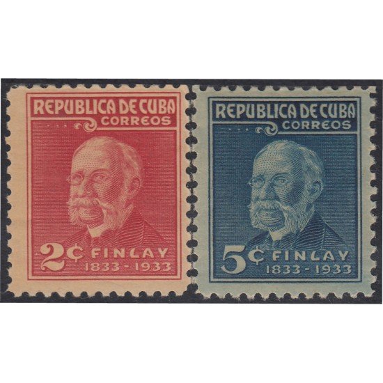 Cuba 219/20 1934 Centenario del nacimiento de Carlos J. Finlay MNH Cuba 219/20 1934 Centenario del nacimiento de Carlos J. Finlay MNH