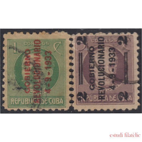 Cuba 217/18 1933 Gobierno Revolucionario usados 