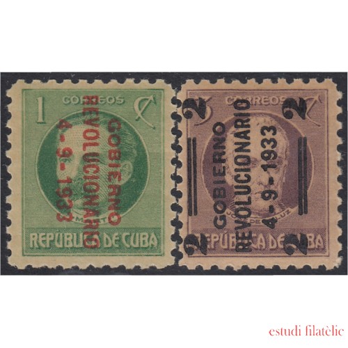 Cuba 217/18 1933 Gobierno Revolucionario MH