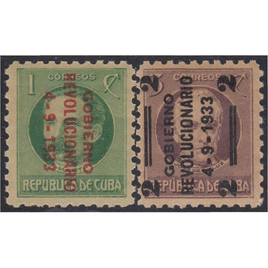 Cuba 217/18 1933 Gobierno Revolucionario MH Cuba 217/18 1933 Gobierno Revolucionario MH