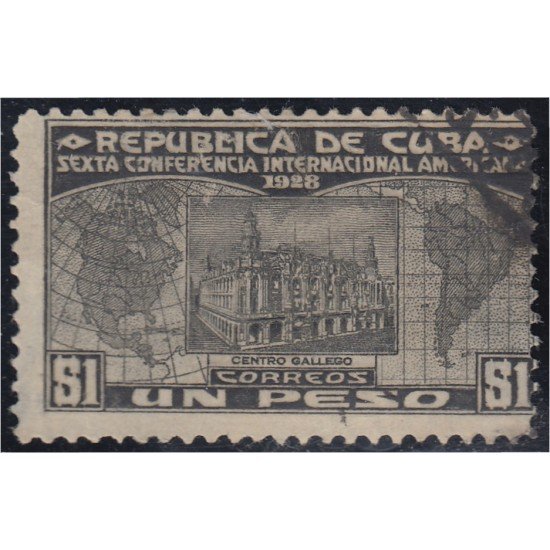 Cuba 200 1928 Centro Gallego usado Cuba 200 1928 Centro Gallego usado