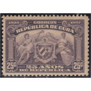 Cuba 190 1927 25º Aniversario de la República  MH