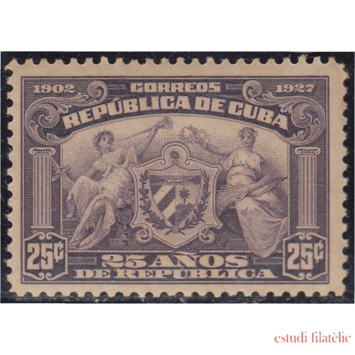 Cuba 190 1927 25º Aniversario de la República  MH