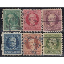 Cuba 184/89 1925/45 Hombres de Estado usados Cuba 184/89 1925/45 Hombres de Estado usados