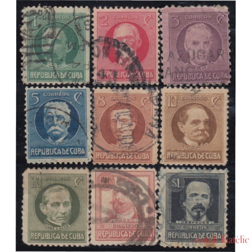 Cuba 175/83 1917 Hombres de Estado usados 