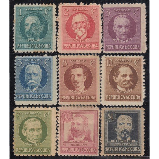 Cuba 175/83 1917 Hombres de Estado MNH y MH Cuba 175/83 1917 Hombres de Estado MNH y MH