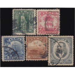 Cuba 148/52 1905 Antonio Maceo usados Cuba 148/52 1905 Antonio Maceo usados