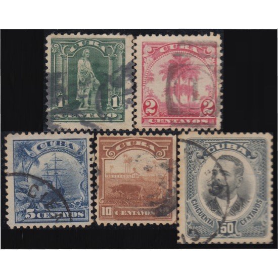 Cuba 148/52 1905 Antonio Maceo usados Cuba 148/52 1905 Antonio Maceo usados