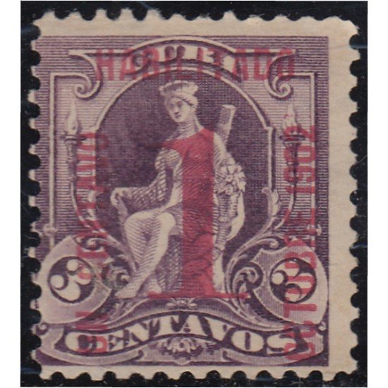 Cuba 147 1902 Alegoría Sobrecarga en rojo MH Cuba 147 1902 Alegoría Sobrecarga en rojo MH