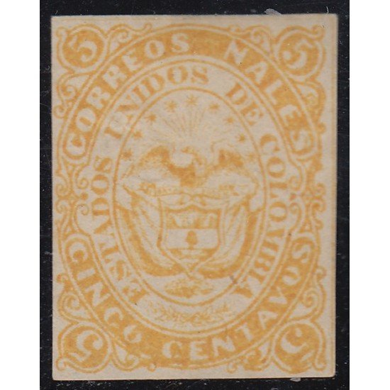Colombia 41 1868/77 Escudo Shield Estados Unidos de Colombia MH