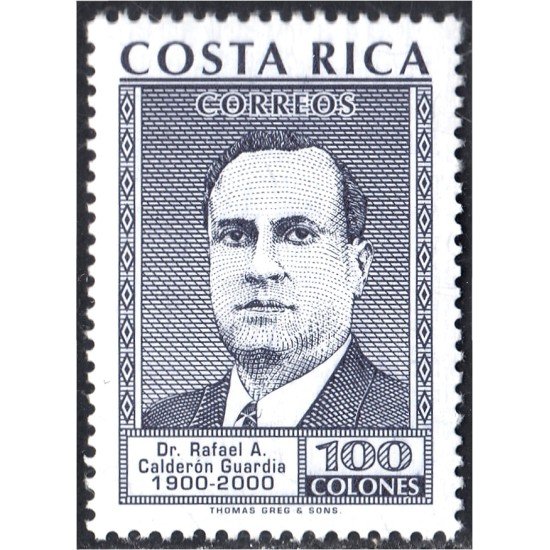Costa Rica  678 2000 100º del Nacimiento de D. Rafael A. Calderon Guardia MNH