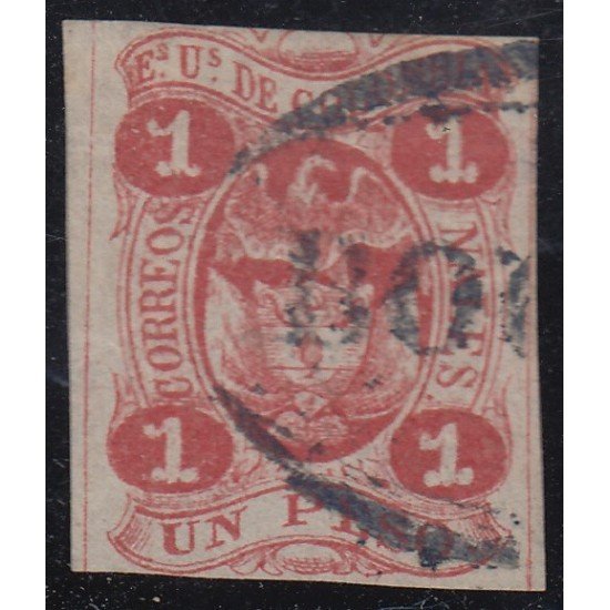 Colombia 38a 1867 Escudo Shield Estados Unidos de Colombia usado Colombia 38a 1867 Escudo Shield Estados Unidos de Colombia usado
