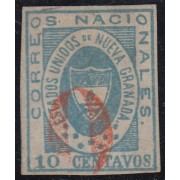 Colombia 12 1861 Escudo Shield Estados Unidos de Nueva Granada  usado 