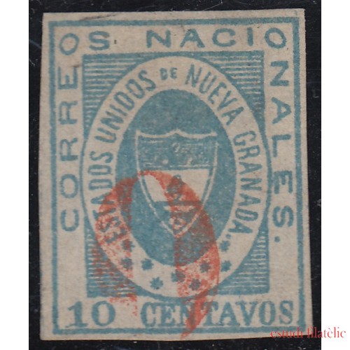 Colombia 12 1861 Escudo Shield Estados Unidos de Nueva Granada  usado 