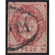 Colombia 33a 1865 Escudo Shield Estados Unidos de Colombia usado