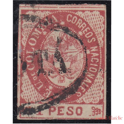 Colombia 33a 1865 Escudo Shield Estados Unidos de Colombia usado