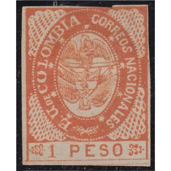 Colombia 33 1865 Escudo Shield Estados Unidos de Colombia MH