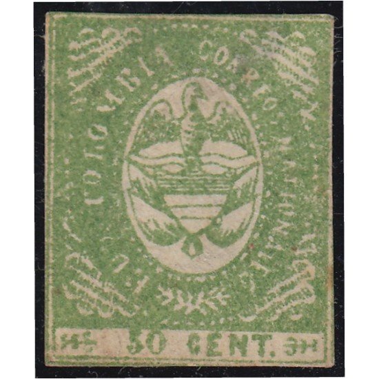 Colombia 32a 1865 Escudo Shield Estados Unidos de Colombia MH Colombia 32a 1865 Escudo Shield Estados Unidos de Colombia MH