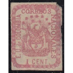 Colombia 28 1865 Escudo Shield Estados Unidos de Colombia usado Colombia 28 1865 Escudo Shield Estados Unidos de Colombia usado
