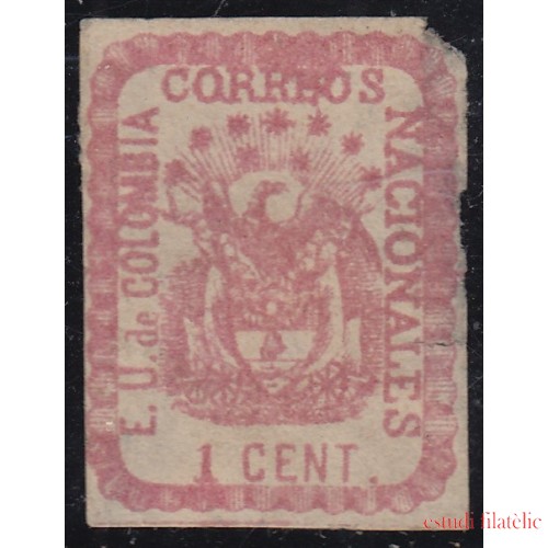 Colombia 28 1865 Escudo Shield Estados Unidos de Colombia usado