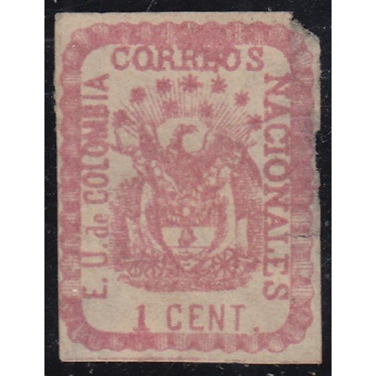 Colombia 28 1865 Escudo Shield Estados Unidos de Colombia usado