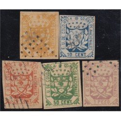 Colombia 23/27 1864 Escudo Shield Estados Unidos de Colombia usados Colombia 23/27 1864 Escudo Shield Estados Unidos de Colombia usados