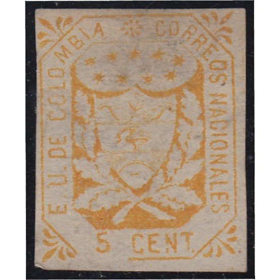 Colombia 23 1864 Escudo Shield Estados Unidos de Colombia MH Colombia 23 1864 Escudo Shield Estados Unidos de Colombia MH