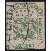 Colombia 22 1862 Escudo Shield Estados Unidos de Colombia usado