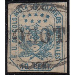 Colombia 20A 1862 Escudo Shield Estados Unidos de Colombia usado Colombia 20A 1862 Escudo Shield Estados Unidos de Colombia usado