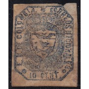 Colombia 15 1862 Escudo Shield Estados Unidos de Colombia usado 