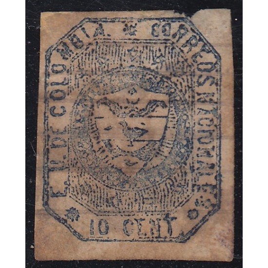 Colombia 15 1862 Escudo Shield Estados Unidos de Colombia usado Colombia 15 1862 Escudo Shield Estados Unidos de Colombia usado