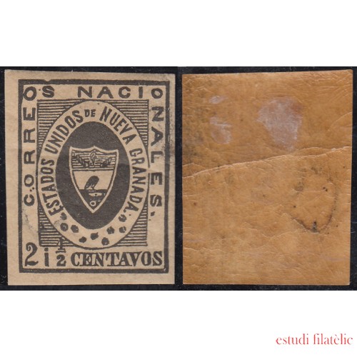 Colombia 10 1861 Escudo Shield Estados Unidos de Nueva Granada MH 