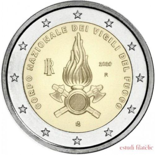 Italia 2020 2 € euros conmemorativos Cuerpo de bomberos 