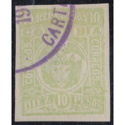 Colombia 168A 1903 Escudo Shield usado Colombia 168A 1903 Escudo Shield usado