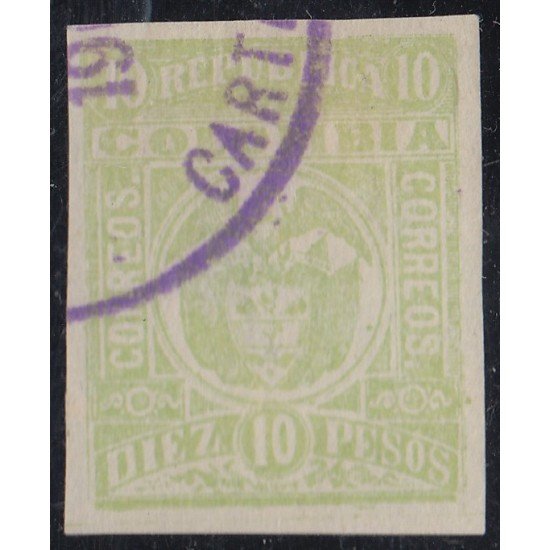 Colombia 168A 1903 Escudo Shield usado Colombia 168A 1903 Escudo Shield usado